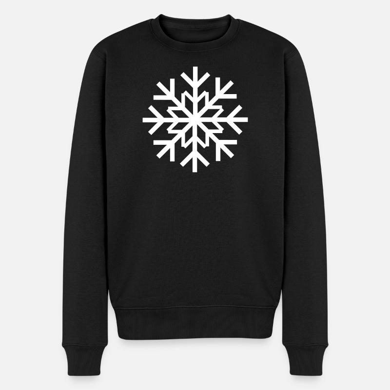 Eiskristall - Männer Premium Bio Pullover - Schwarz
