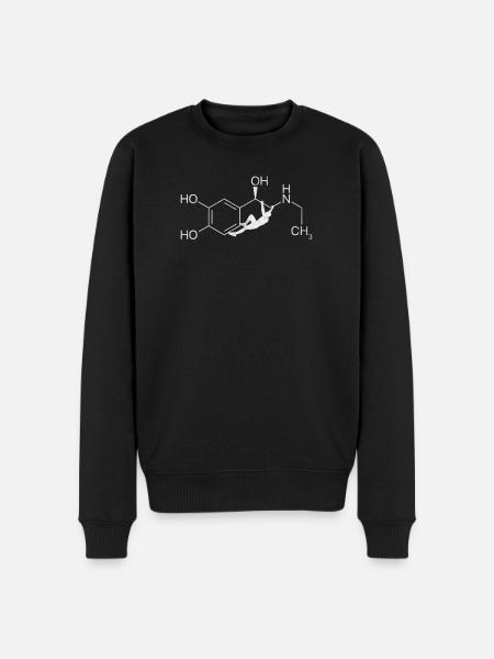 Adrenalin – Klettern auf Molekülebene - Männer Premium Bio Pullover - Schwarz