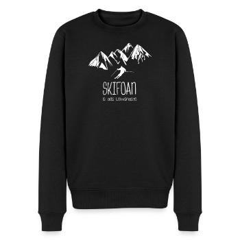 skifahren schifoan is das leiwandste - Männer Premium Bio Pullover - Schwarz - Vorne - Nico (187cm)