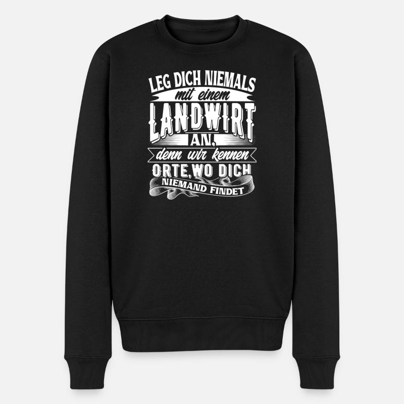 Landwirt - Männer Premium Bio Pullover - Schwarz