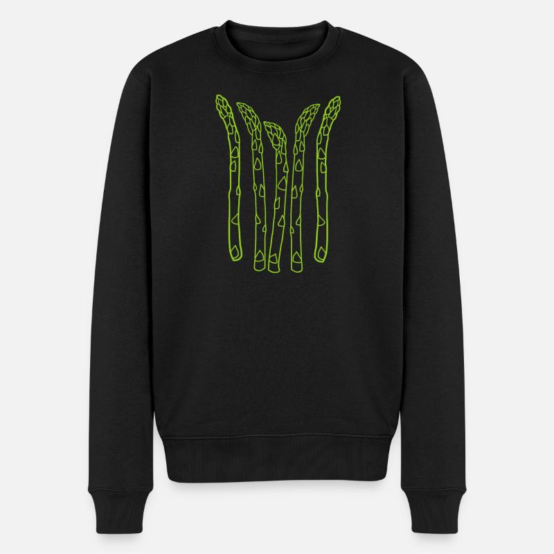 Spargel Asparagus - Männer Premium Bio Pullover - Schwarz