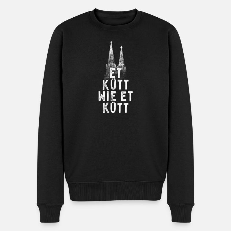 Köln Et Kütt Wie Et Kütt Kölner Grundgesetz Kölsch - Männer Premium Bio Pullover - Schwarz