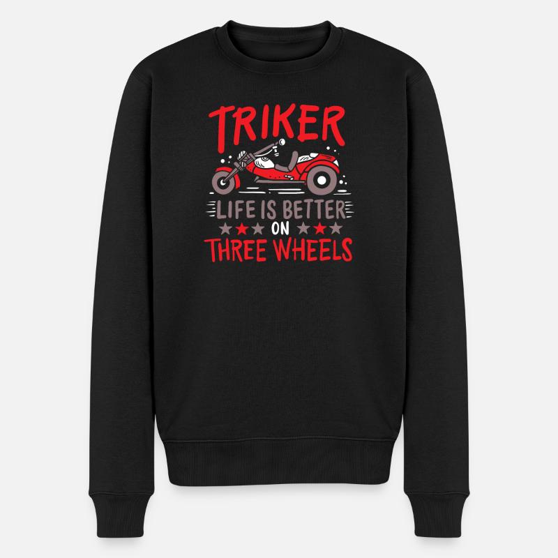 Triker Trike Dreirad - Männer Premium Bio Pullover - Schwarz