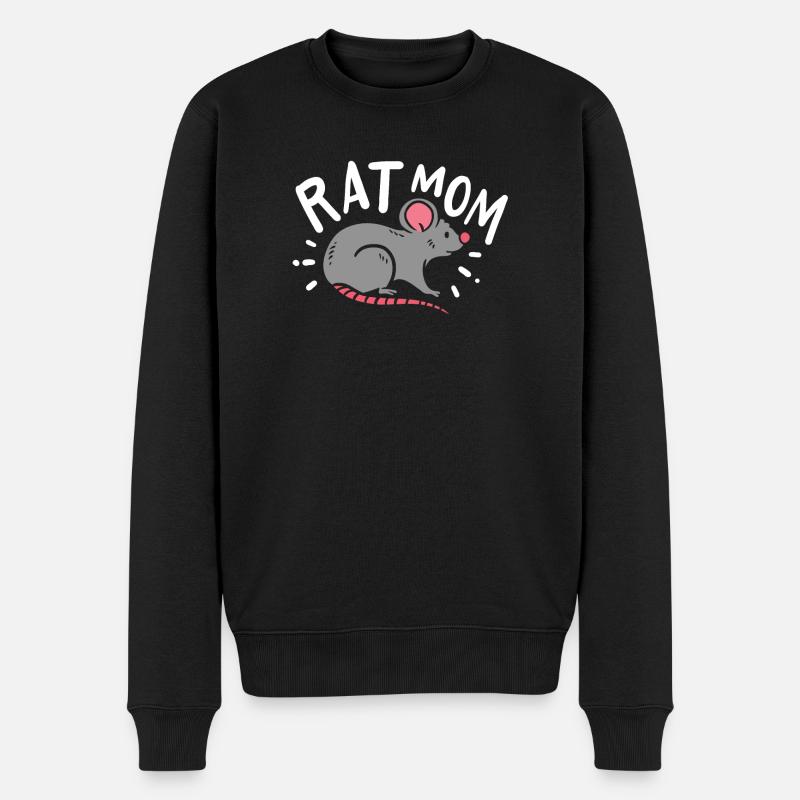 Ratte - Männer Premium Bio Pullover - Schwarz