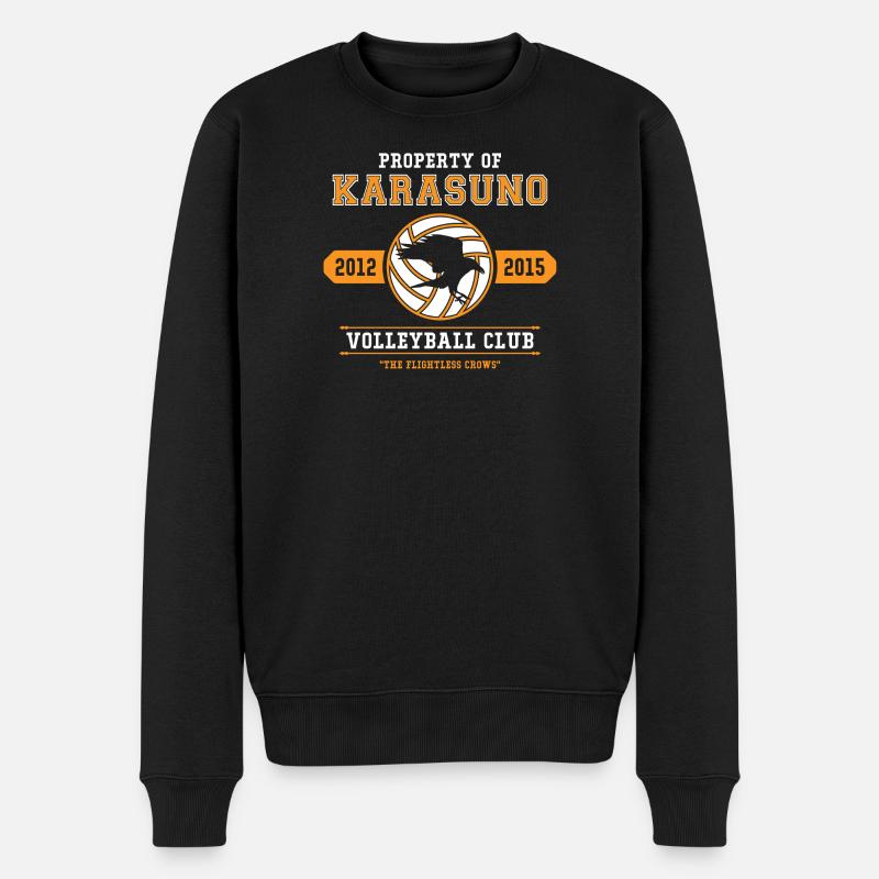 Karasuno-Volleyballclub - Männer Premium Bio Pullover - Schwarz