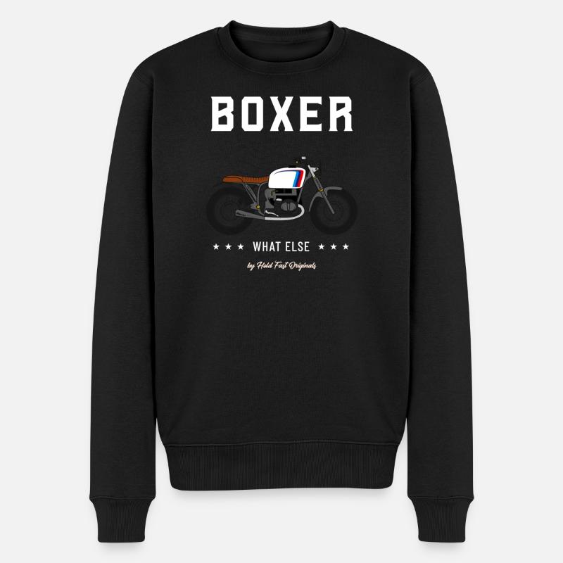 Boxer what else - Männer Premium Bio Pullover - Schwarz