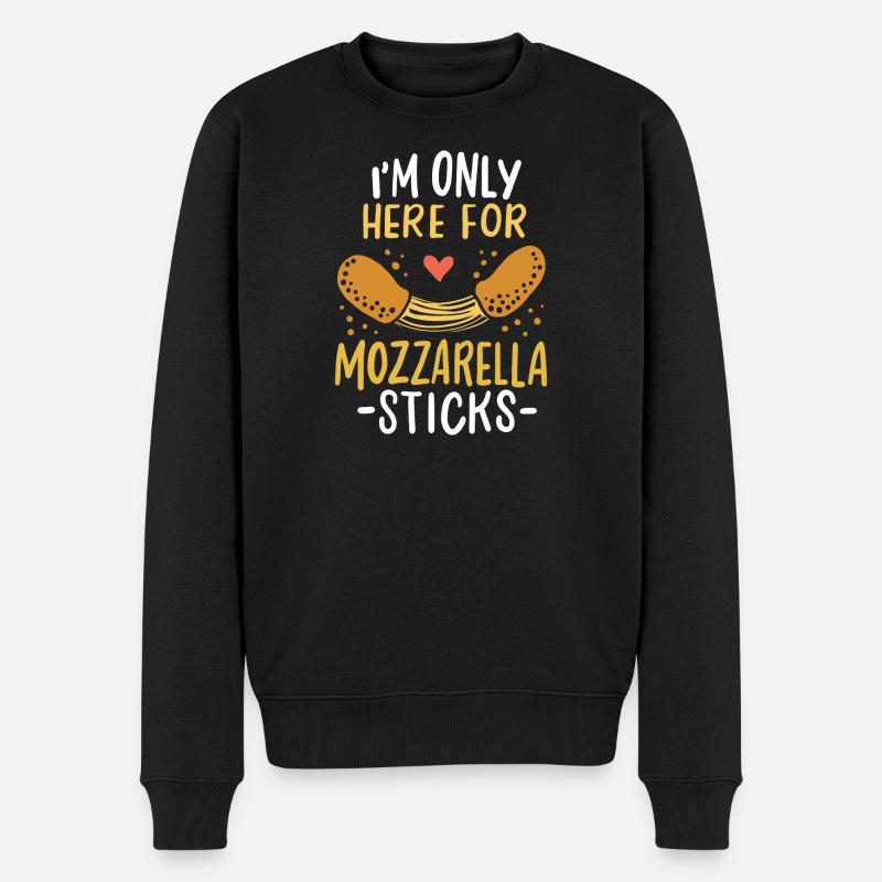 Bâtonnets de mozzarella - Pull Premium bio Homme - noir