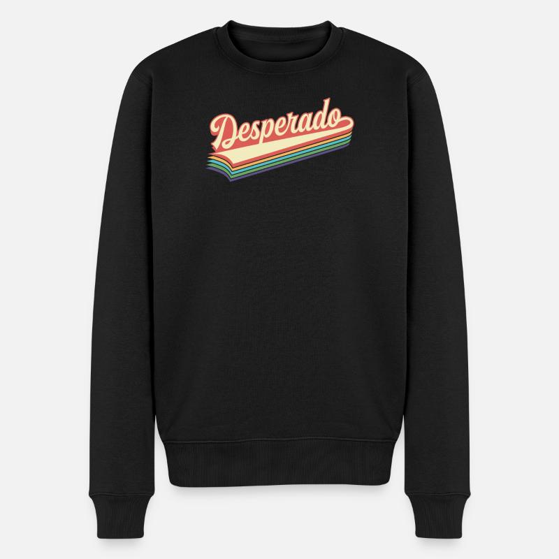 Texte rétro de Desperado - Pull Premium bio Homme - noir