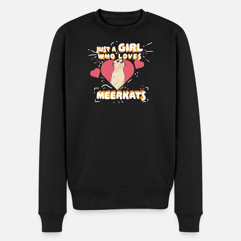 Erdmännchen - Männer Premium Bio Pullover - Schwarz