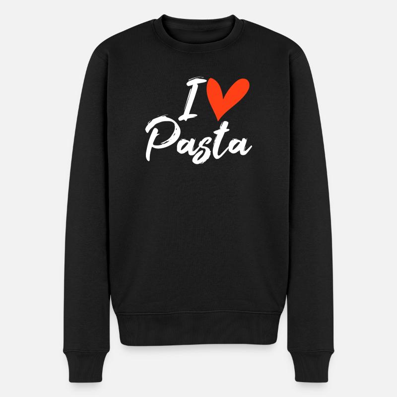 Pasta - Männer Premium Bio Pullover - Schwarz
