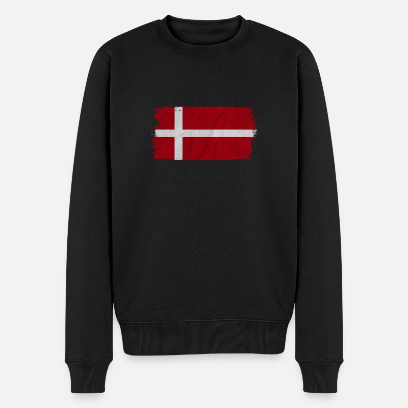 Dänemark - Männer Premium Bio Pullover - Schwarz