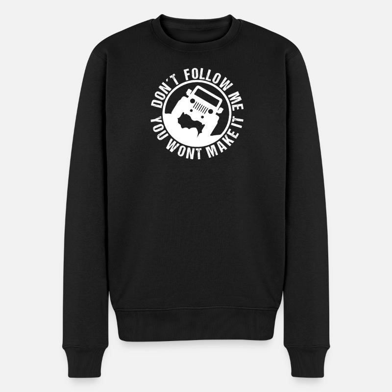 jeep dont follow me white - Pull Premium bio Homme - noir