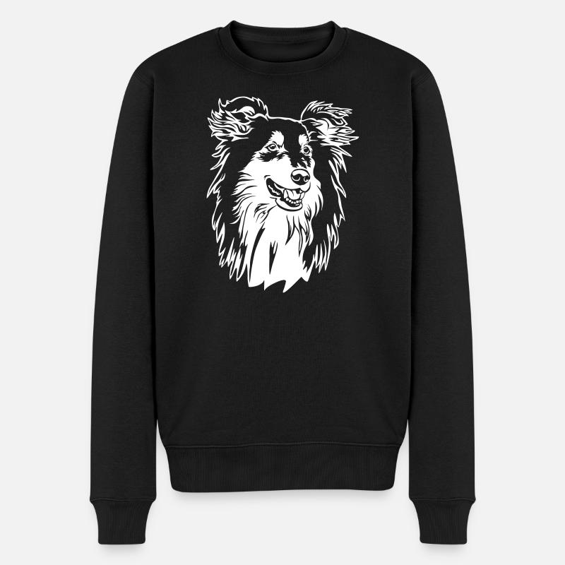Collie Kopf « Black Edition » - Pull Premium bio Homme - noir
