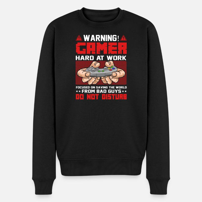 Gamer - Männer Premium Bio Pullover - Schwarz