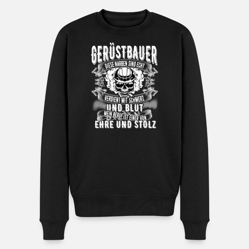 Gerüstbauer - Männer Premium Bio Pullover - Schwarz
