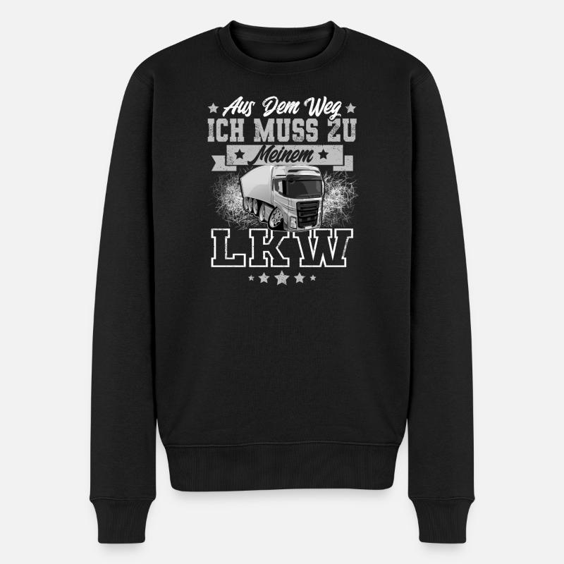 Lkw Fahrer - Männer Premium Bio Pullover - Schwarz