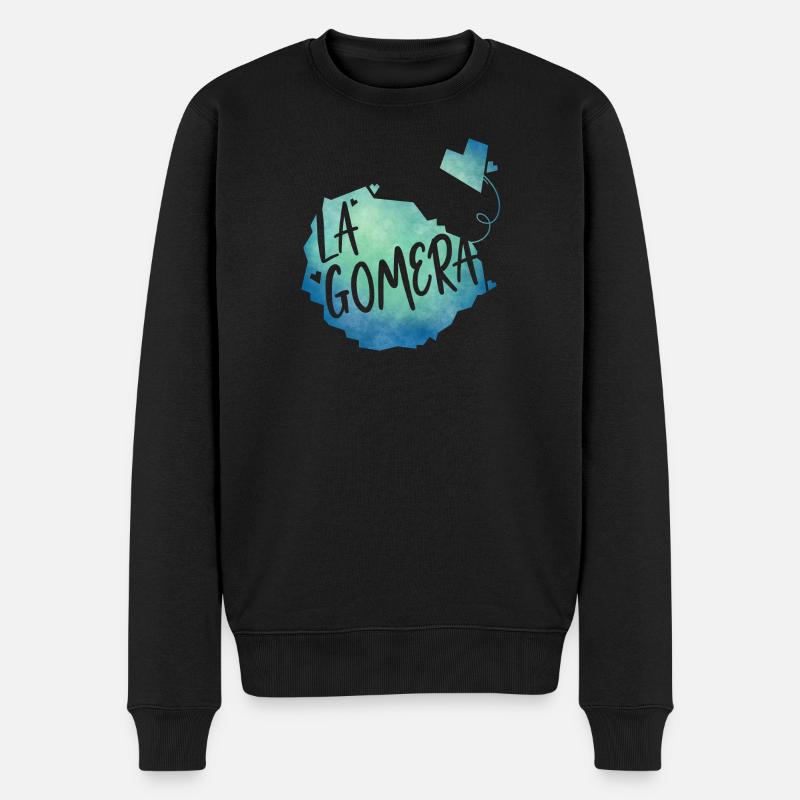 La Gomera - Männer Premium Bio Pullover - Schwarz