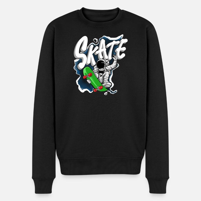 Skate astronaute - Pull Premium bio Homme - noir