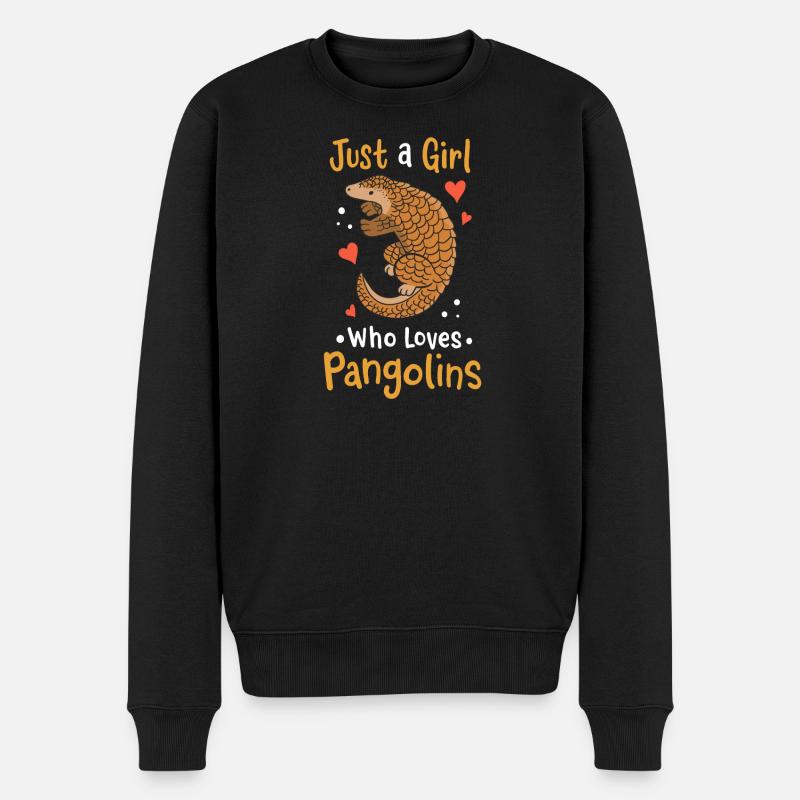 Pangolin Pangolin-Liebhaber - Männer Premium Bio Pullover - Schwarz
