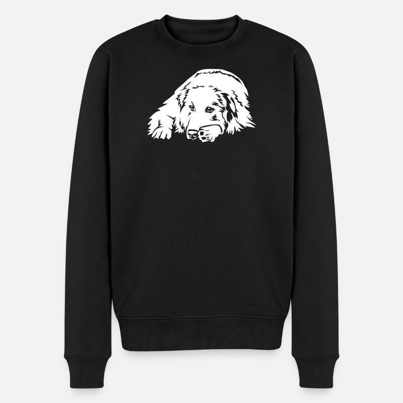 Pyreneenberghund « Black Edition » - Pull Premium bio Homme - noir