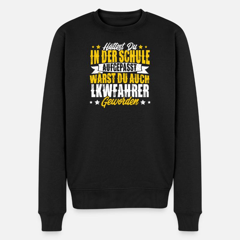 Lkw Fahrer - Männer Premium Bio Pullover - Schwarz
