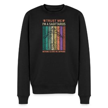 Signe du zodiaque Sagittaire - Pull Premium bio Homme - noir - Devant - Nico (187cm)