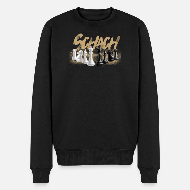 Schach - Männer Premium Bio Pullover - Schwarz