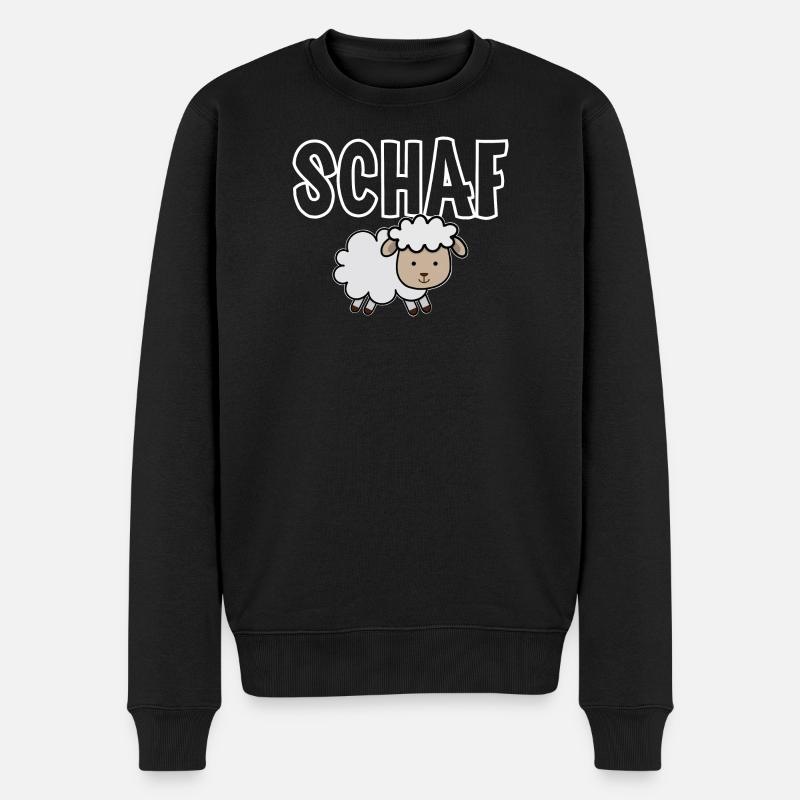 Schaf - Männer Premium Bio Pullover - Schwarz
