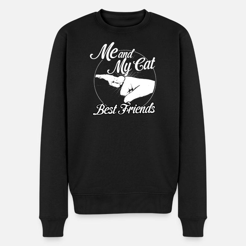 me and my cat best friend moi et mon chat - Pull Premium bio Homme - noir