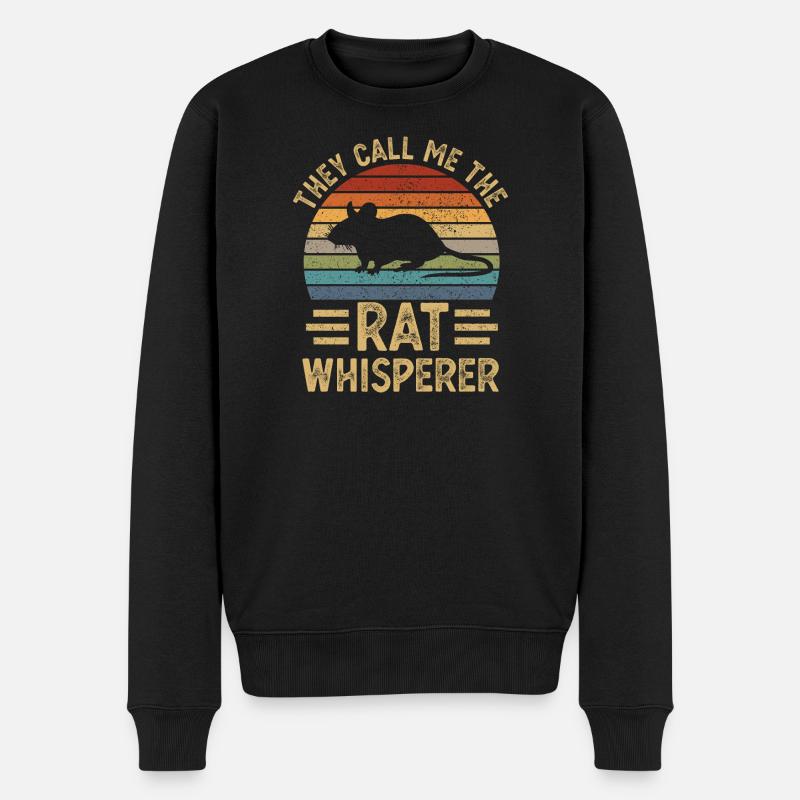 Ratte Ratten - Männer Premium Bio Pullover - Schwarz