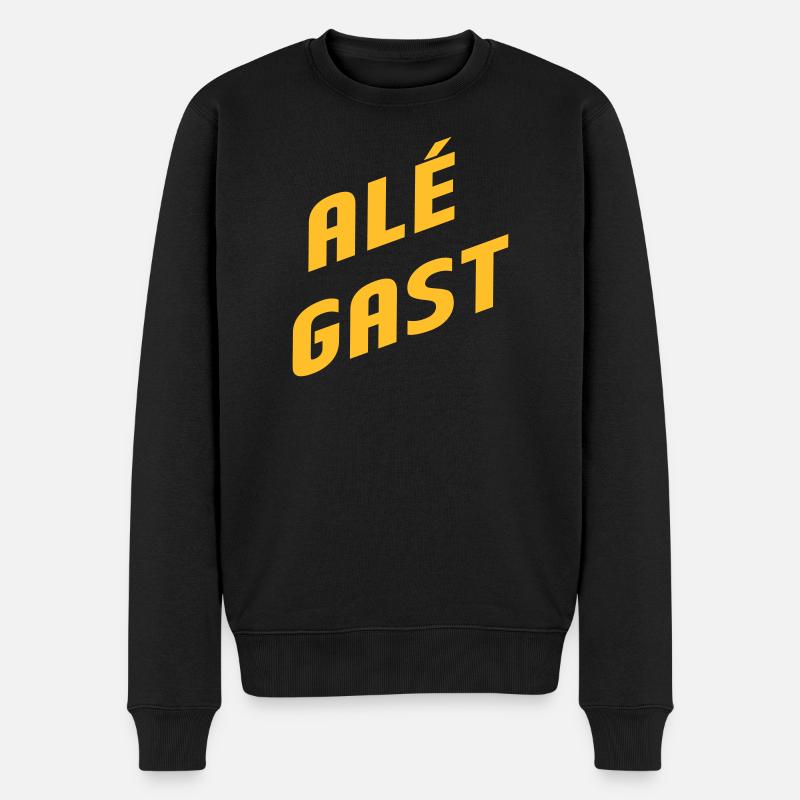 Alé Gast - Antwerpener Dialekt - Männer Premium Bio Pullover - Schwarz