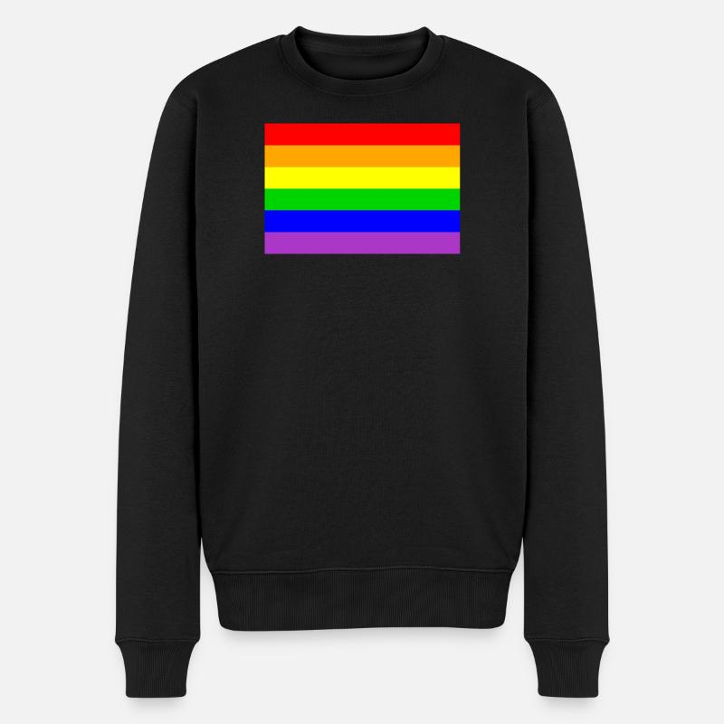 Drapeau LGBT - Pull Premium bio Homme - noir