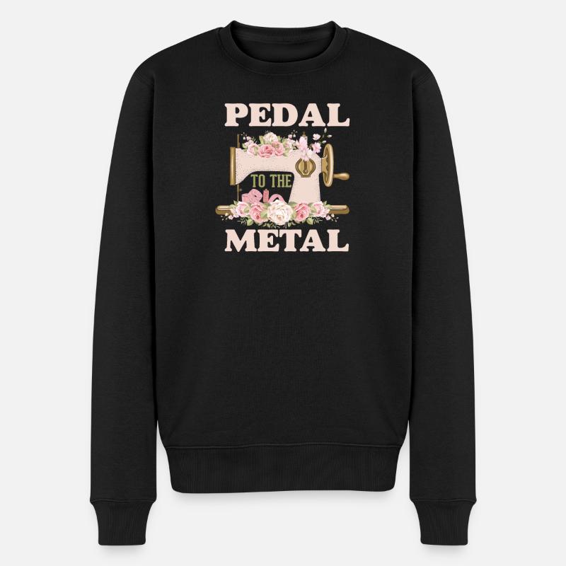 Nähen - Männer Premium Bio Pullover - Schwarz