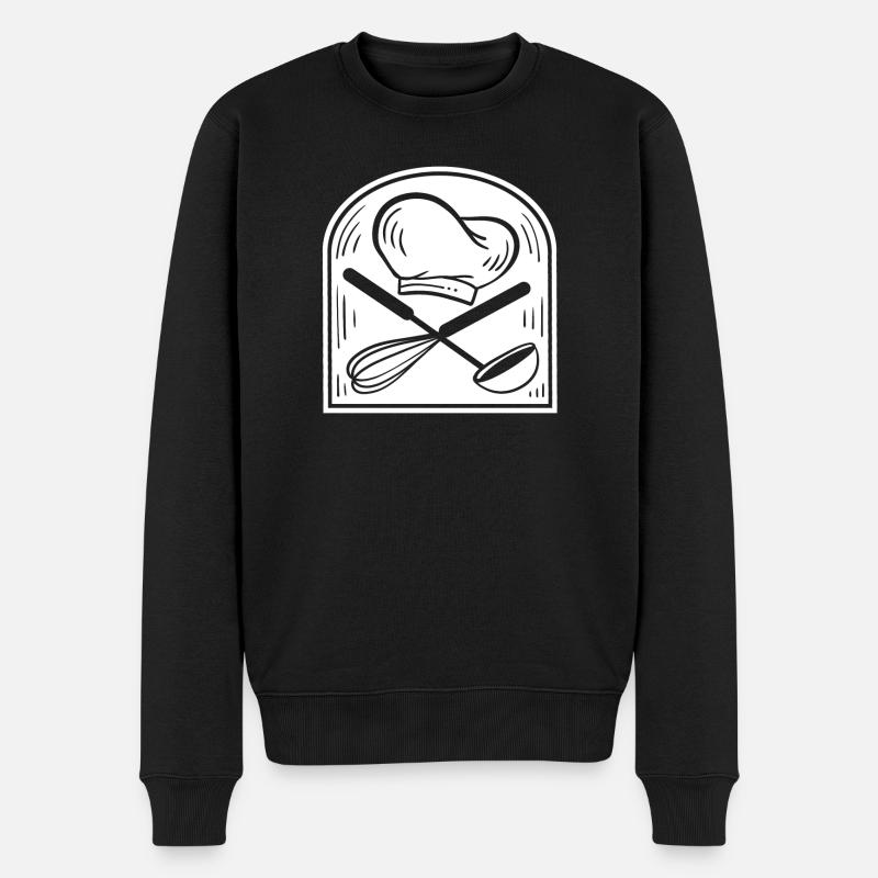 Koch - Männer Premium Bio Pullover - Schwarz