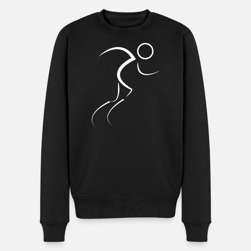 Marathon Marathonlauf - Männer Premium Bio Pullover - Schwarz