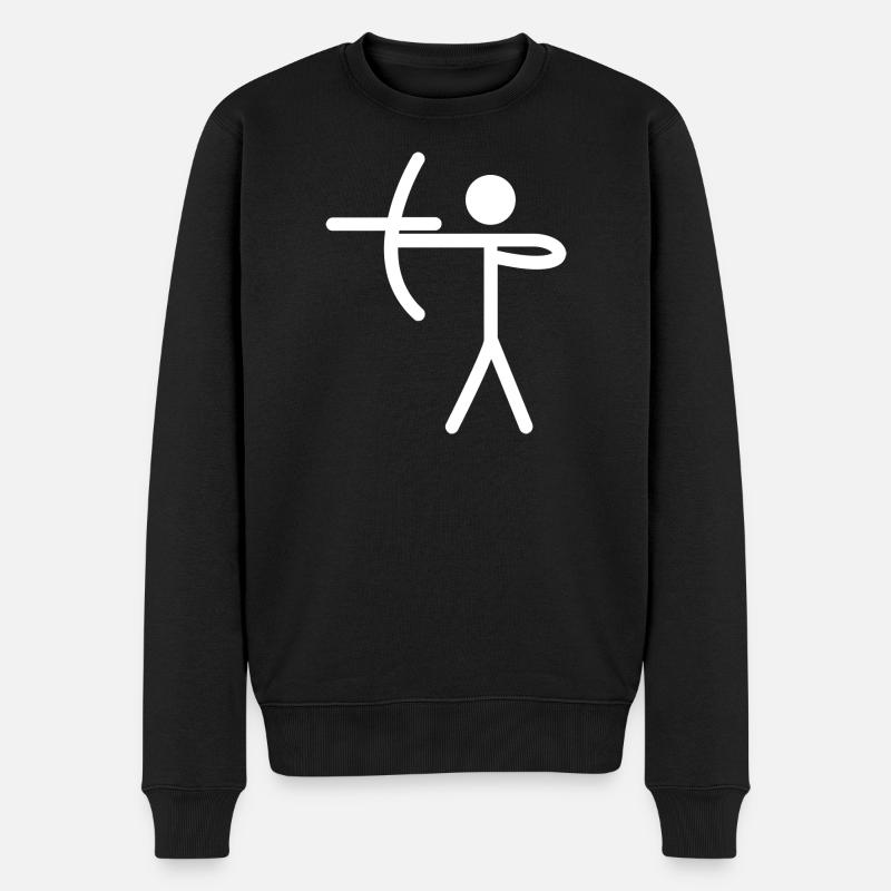 Bogenschießen - Männer Premium Bio Pullover - Schwarz