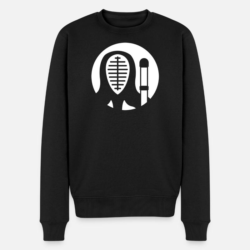 Kendo Kenjutsu Schwertkampf - Männer Premium Bio Pullover - Schwarz