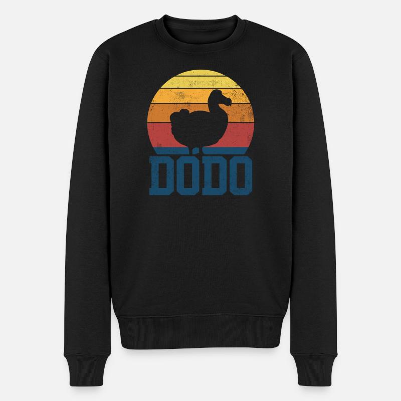 Dodo Vögel Vogelbeobachter Vintage - Männer Premium Bio Pullover - Schwarz