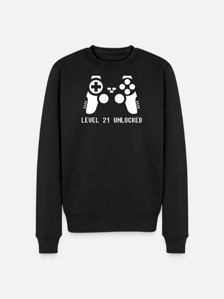 21st Birthday Gamer Zocker - Men's Premium Organic Jumper - black