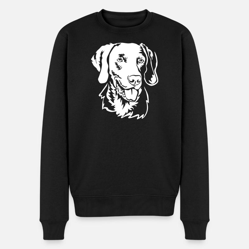 Tête de Weimaraner "Black Edition" - Pull Premium bio Homme - noir
