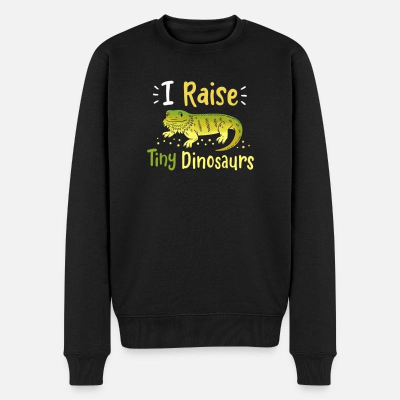 Bartagame Eidechse Reptilien - Männer Premium Bio Pullover - Schwarz