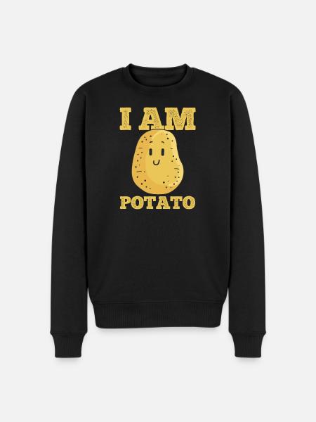 Potato Kawaii - Men's Premium Organic Jumper - black