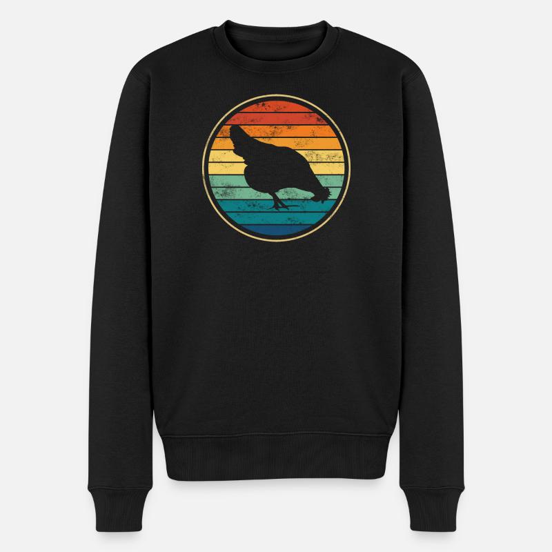Huhn Hühner - Männer Premium Bio Pullover - Schwarz