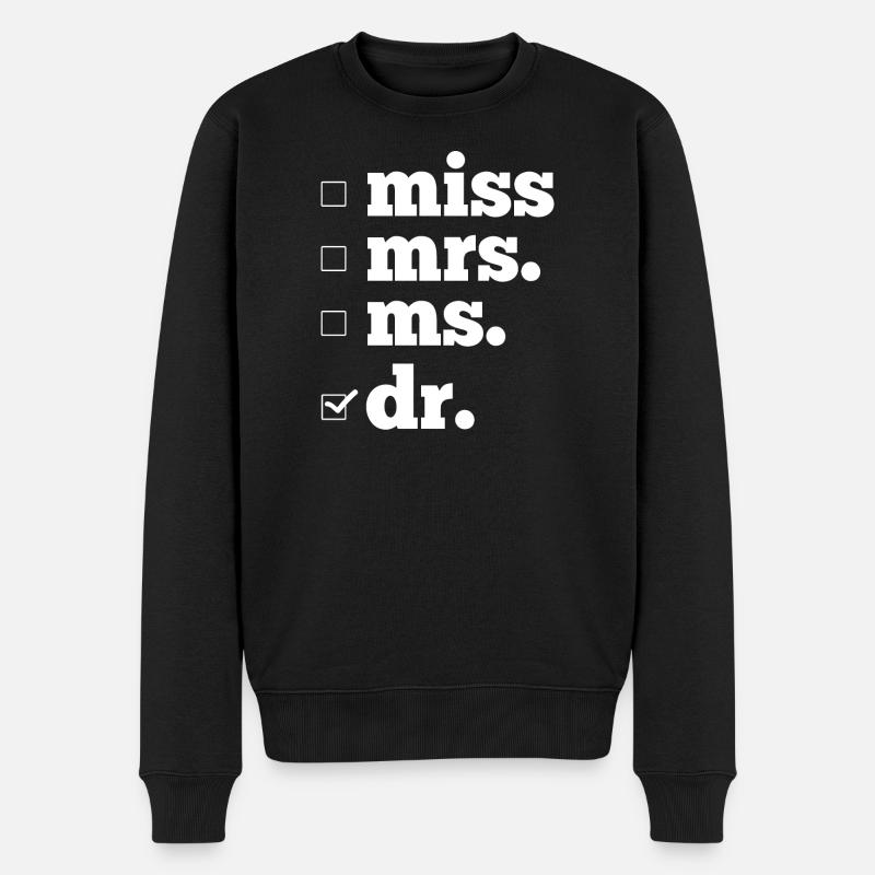 Doktor Doktortitel Promotion - Männer Premium Bio Pullover - Schwarz