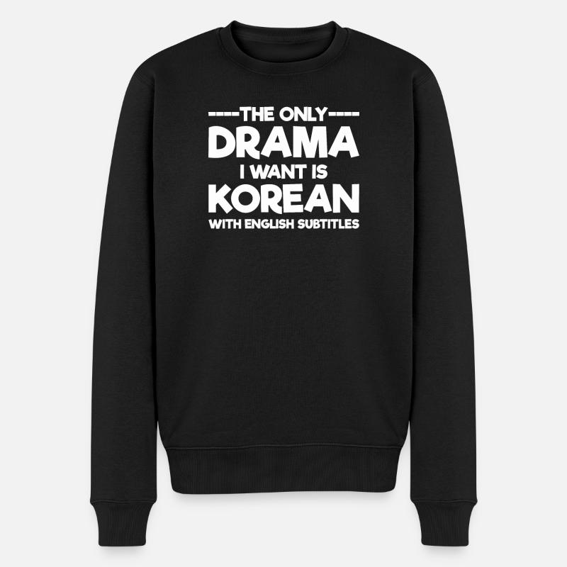 Koreanisches Drama K-Drama - Männer Premium Bio Pullover - Schwarz