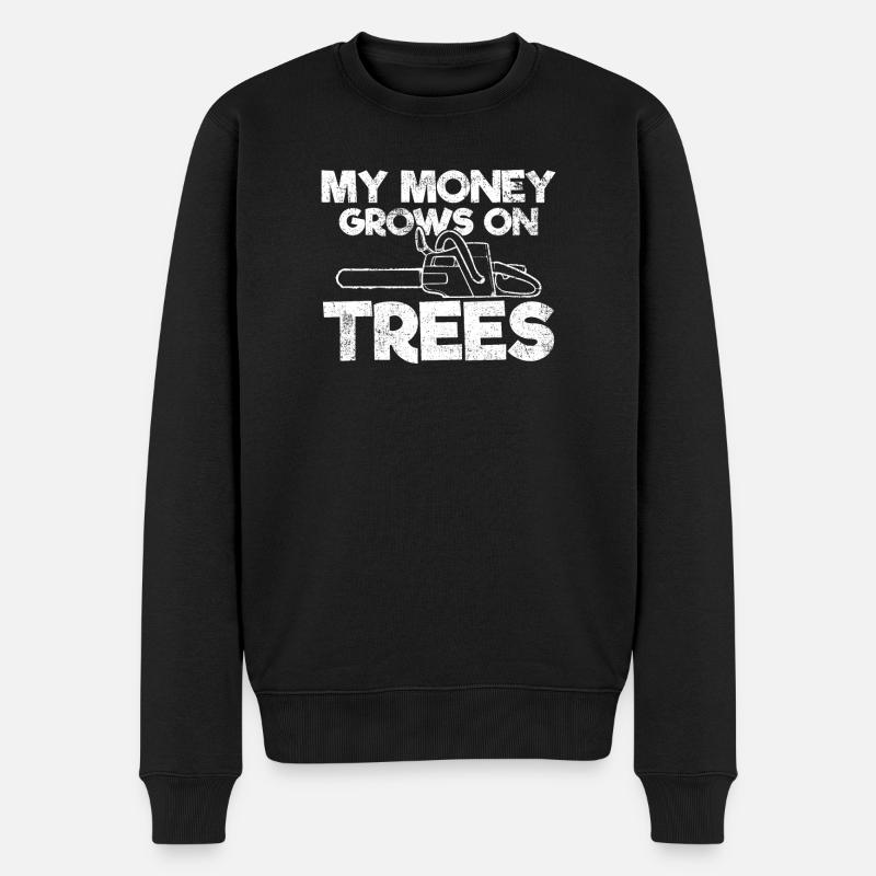 Arbres Arboriste Tronçonneuse - Pull Premium bio Homme - noir
