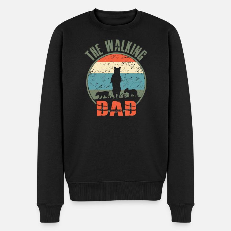 THE WALKING DAD - Männer Premium Bio Pullover - Schwarz