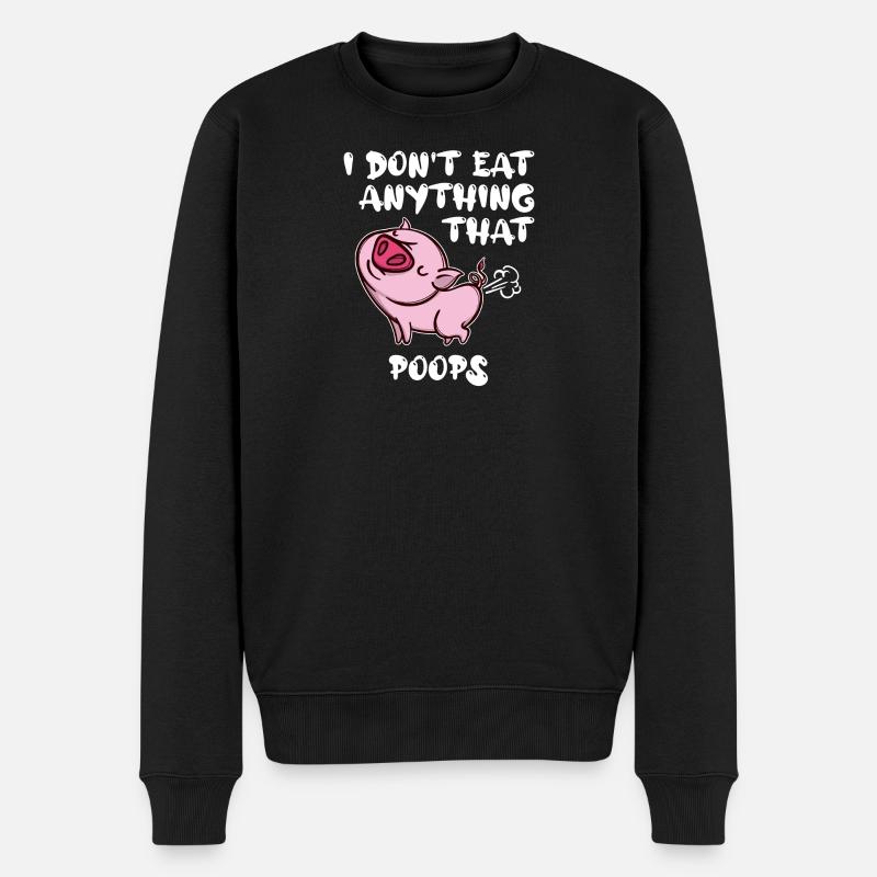 Déclaration porc végétalien - Pull Premium bio Homme - noir