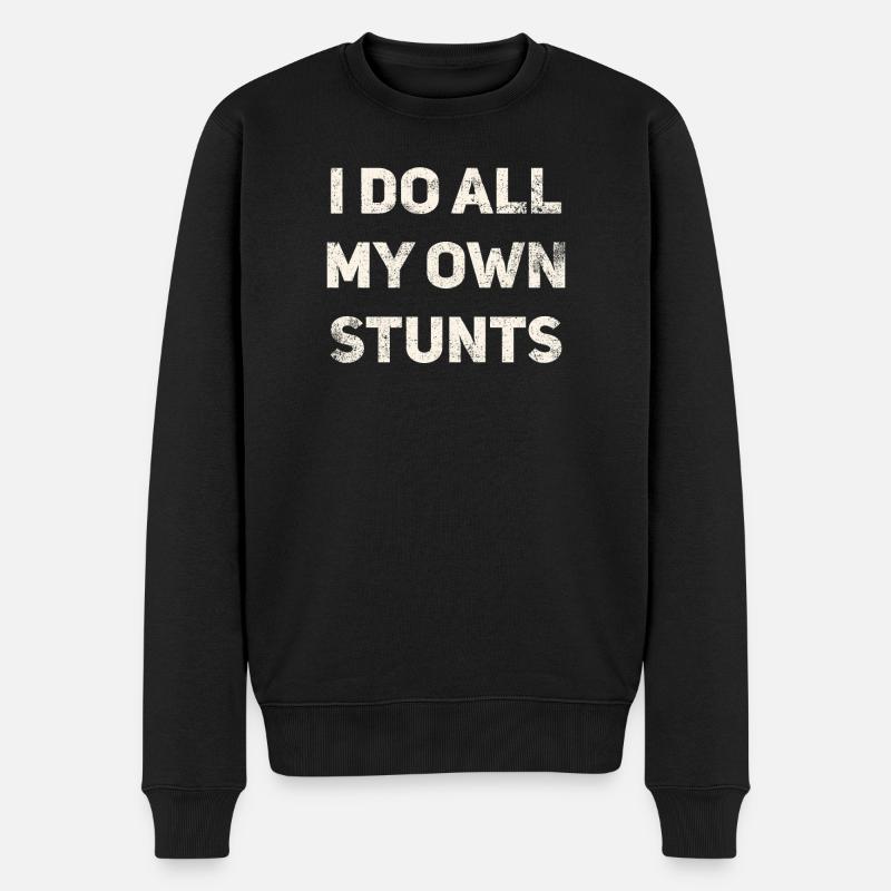Stunts Verletzungen Genesung - Männer Premium Bio Pullover - Schwarz