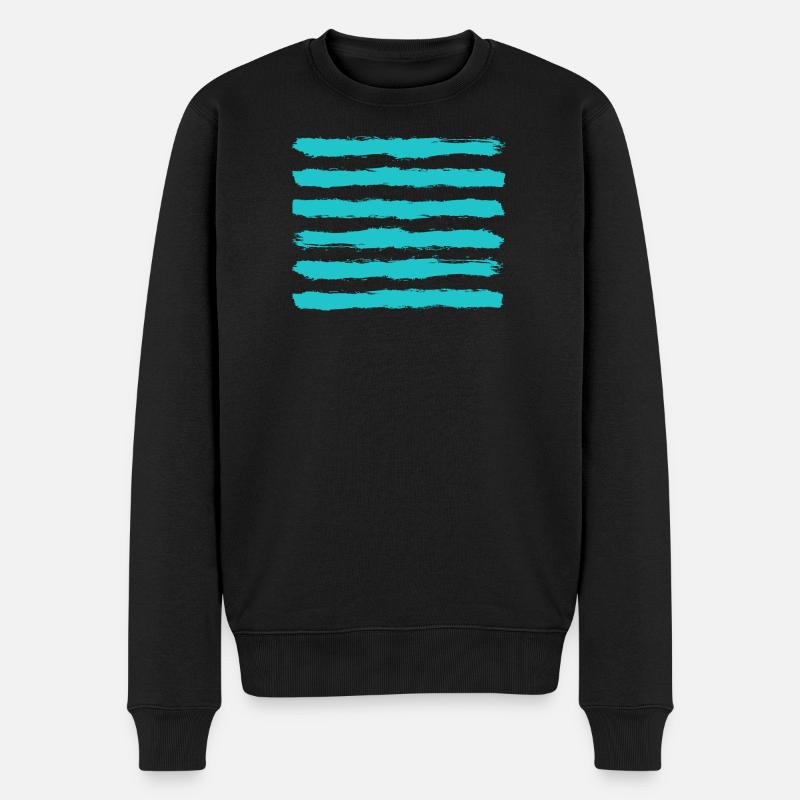 La ligne bleue - Dessin de bande - Pull Premium bio Homme - noir